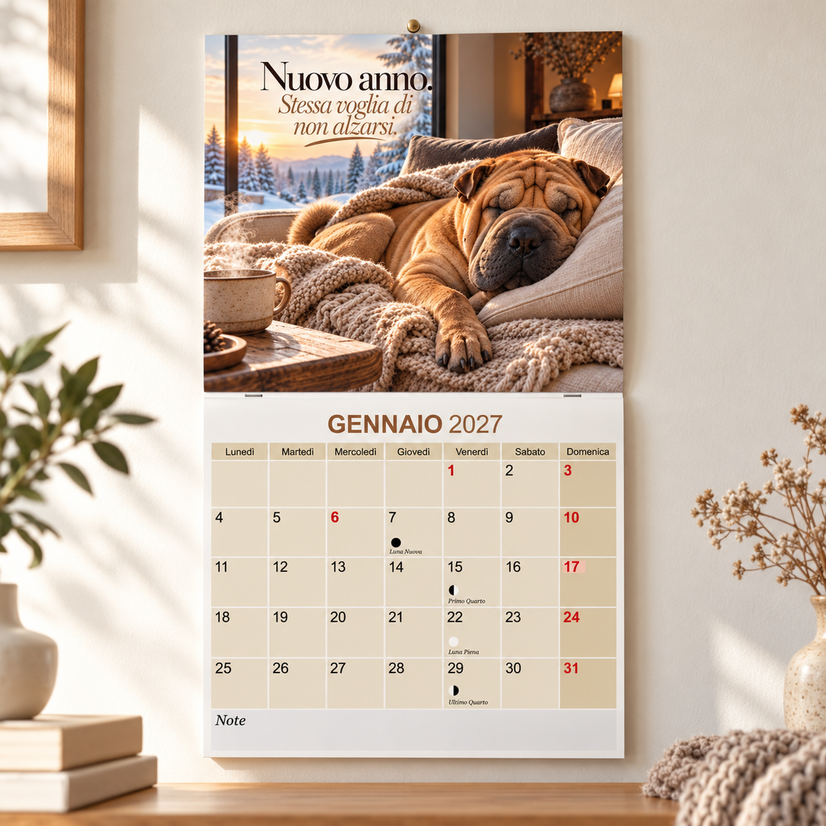 Calendario Shar-Pei 2027 - Preordine, spedizioni dal 16/11/2026